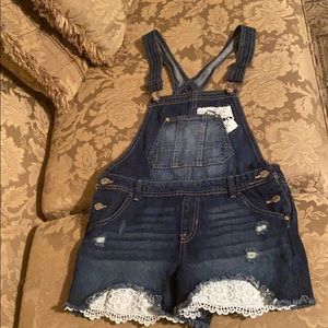 Jean jumpsuit shorts